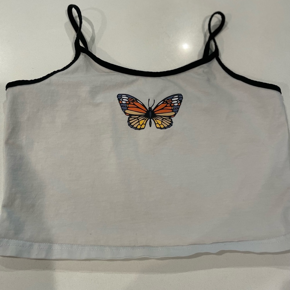 SHEIN youth 11-12 butterfly cami tank top